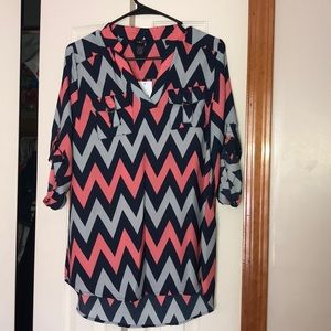 Chevron Prink Blouse